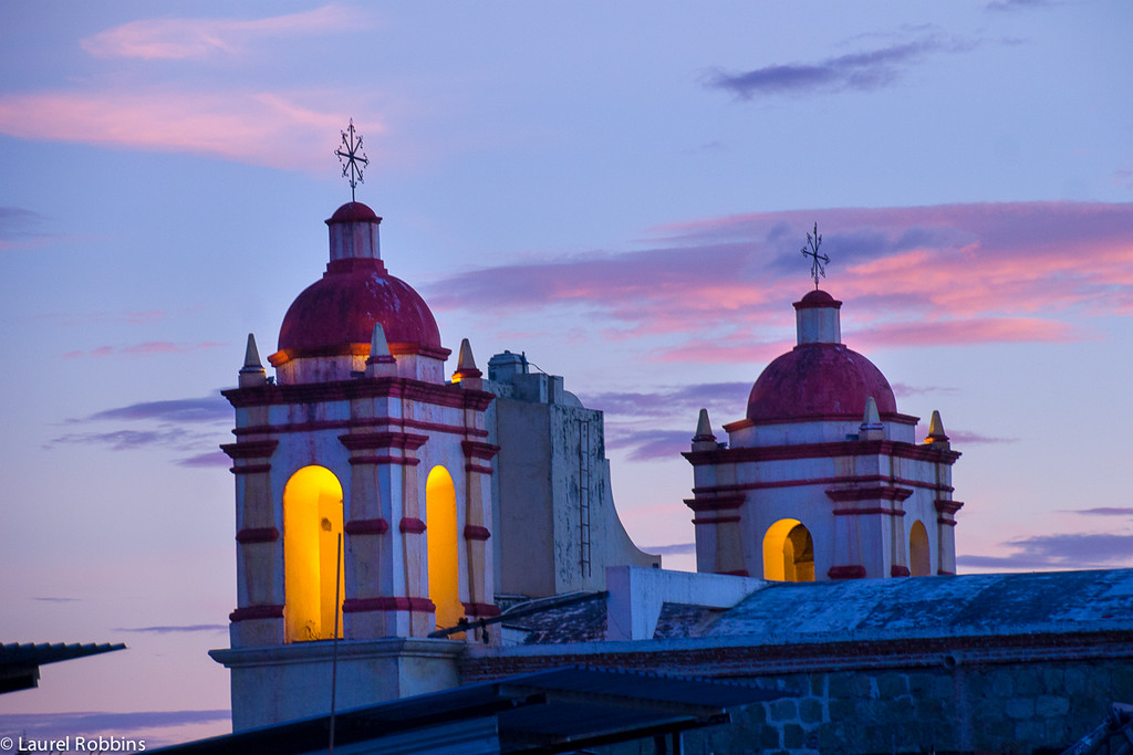 One of my favourite things to do in Mexico is enjoy the sunset with a margarita from a rooftop bar. This one was in Oaxaca.