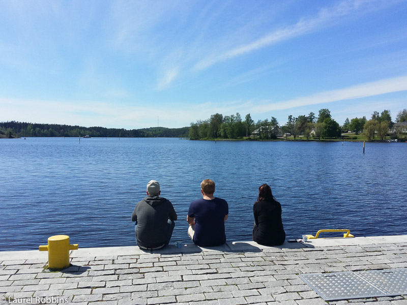 Eating icecream on Lake Saimaa in Savonlinna, Finland