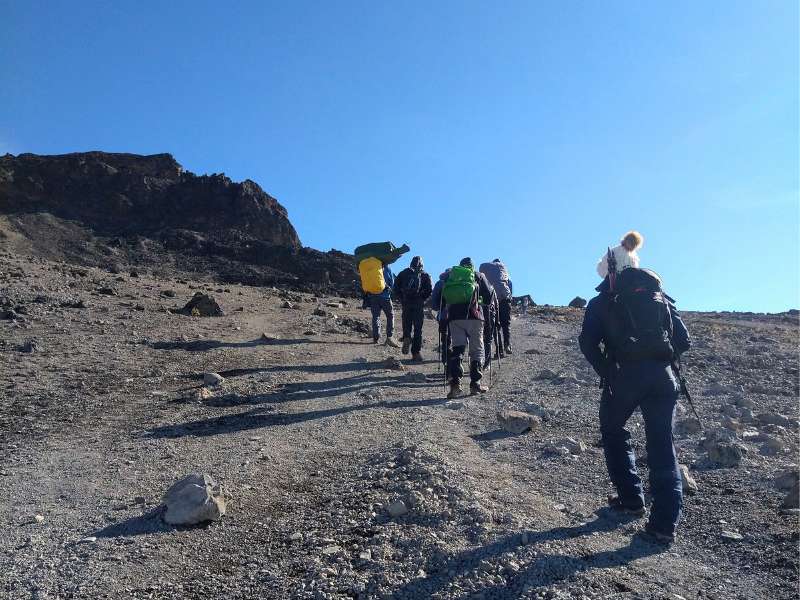 hikers on the Kilimanjaro tour - Lemosho route