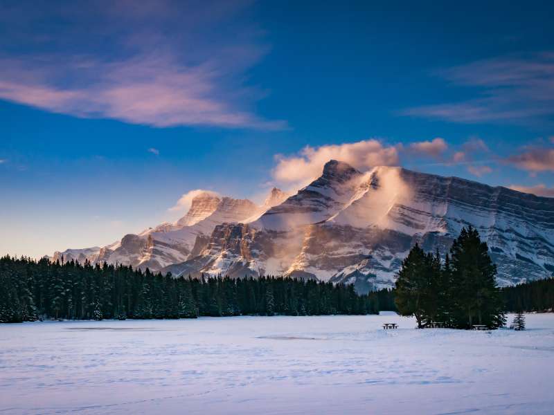 Winter Hiking on the Two Jack Lake