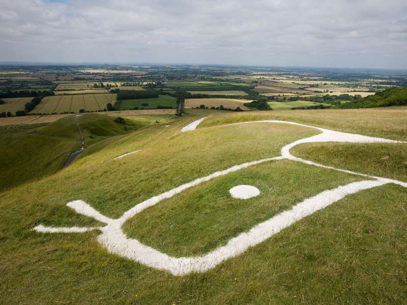 Uffington White Horse as seen on the Ridgeway walk