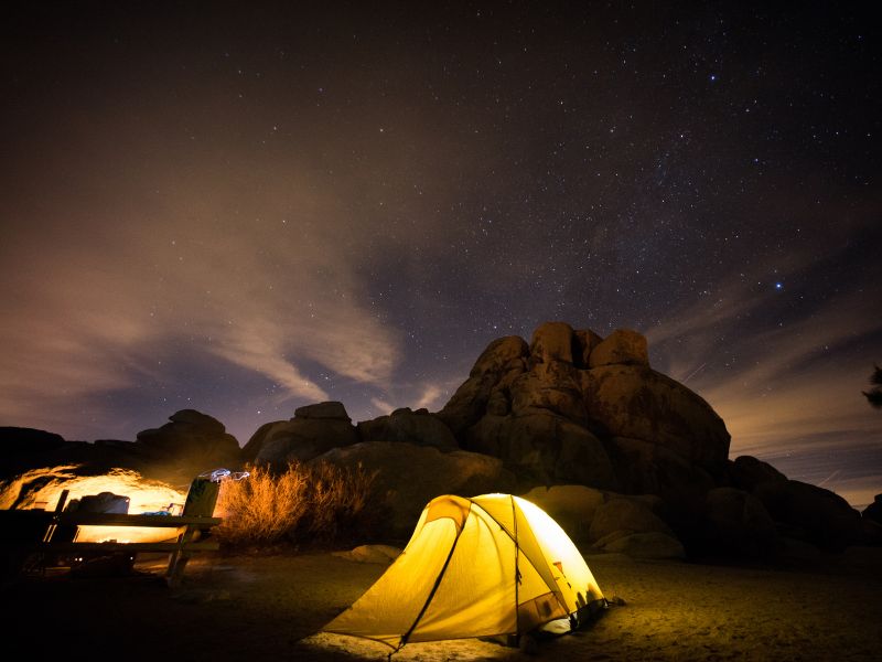 Camping in Joshua Tree