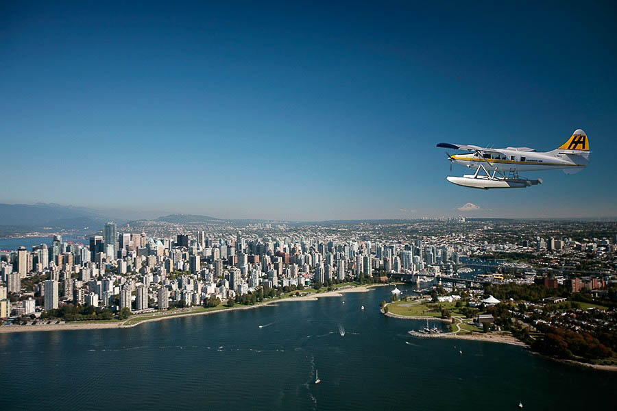 You can see many of the points of interest in Vancouver by seaplane.