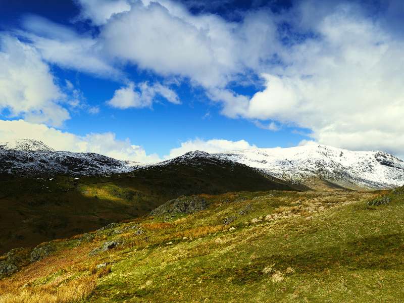 Snow on the Wainwright's mountain