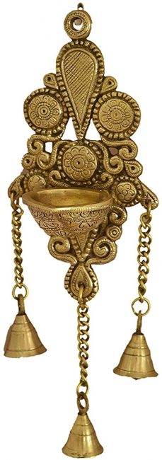 Oil lamps are traditional ornaments in Indian homes.