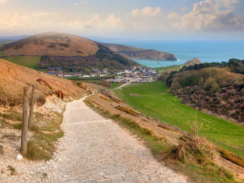 West Lulworth, one of the walks in the South West Coast path.