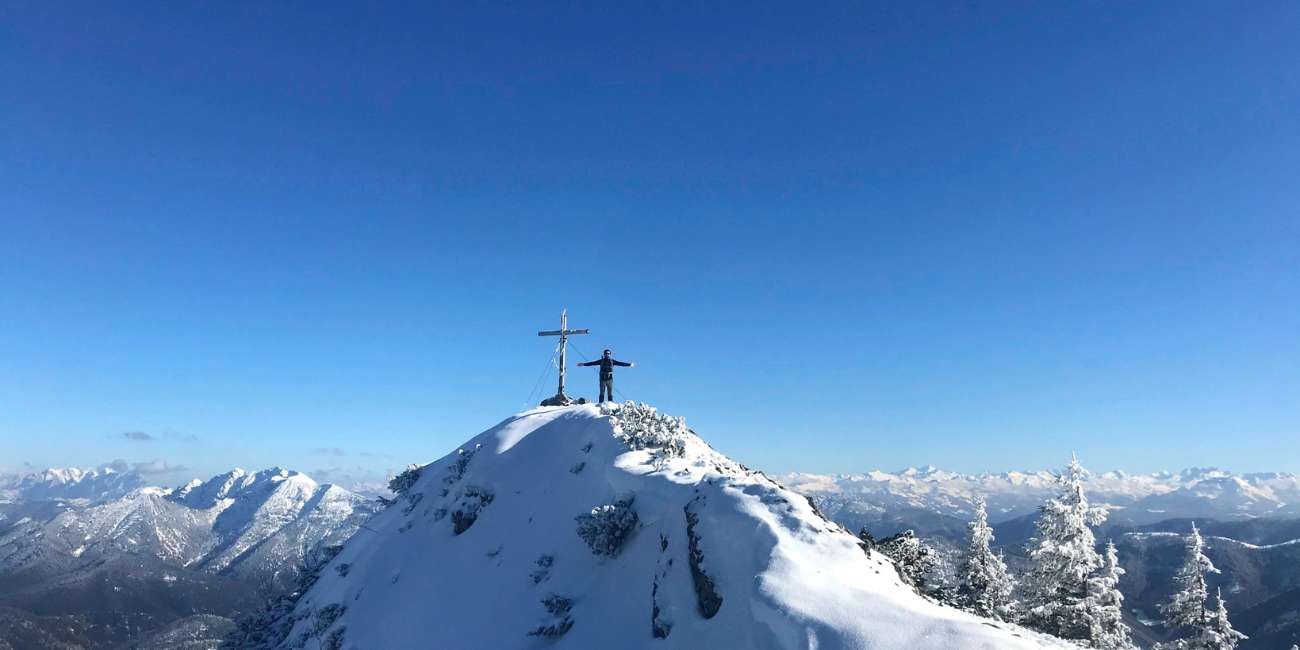 hiking in snow and cold weather