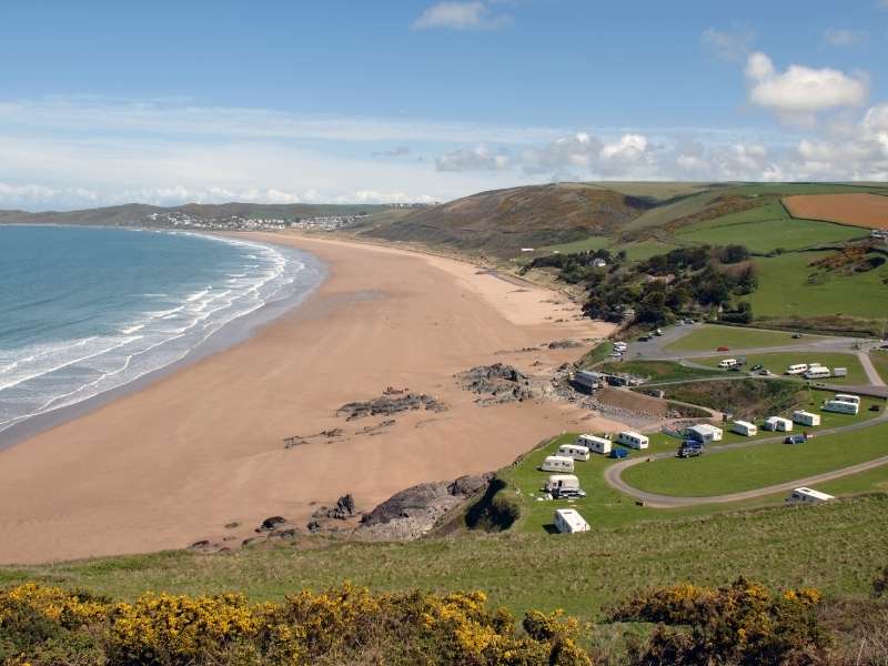 Woolacombe, one of the walks in the South West Coast path.