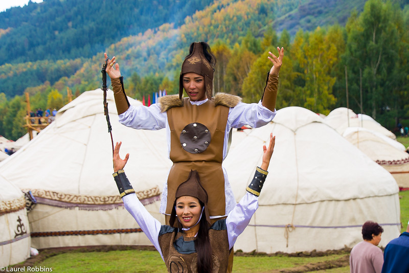 Female riders at the World Nomad Games.