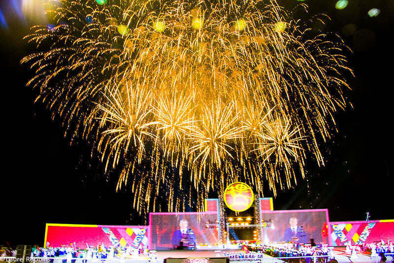 Fireworks at the World Nomad Games.