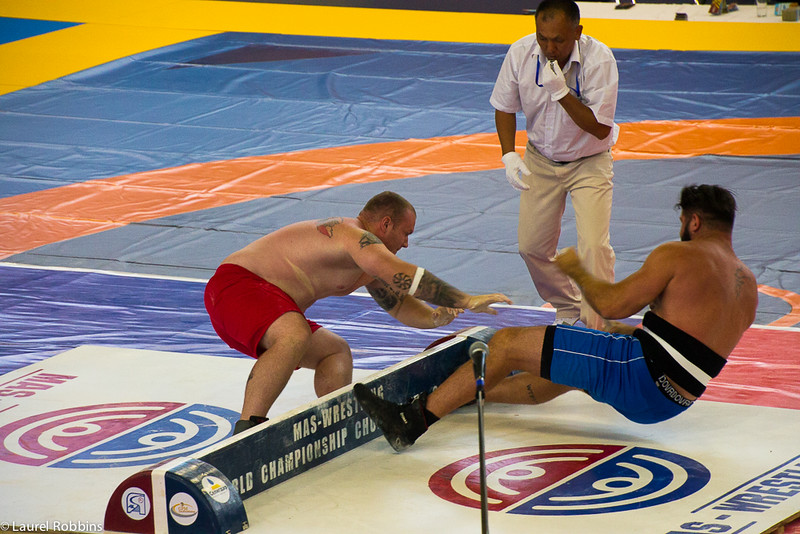 One of the sports at the World Nomad Games is Mas-wrestling. 