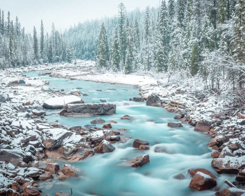 Yoho National Park is beautiful during winter