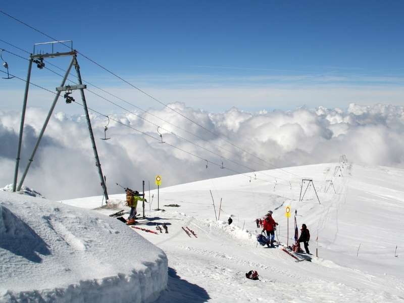 skiing at zermatt