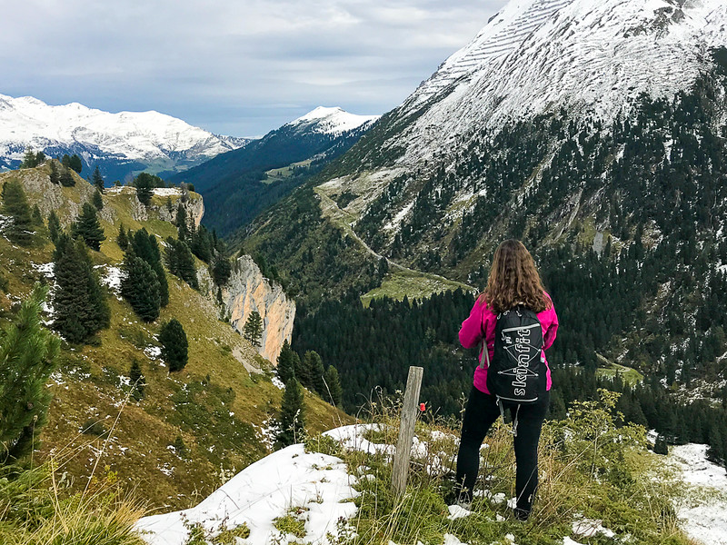 Hikers get spectacular views over the Zillertal Valley and the Tyrollean Alps.