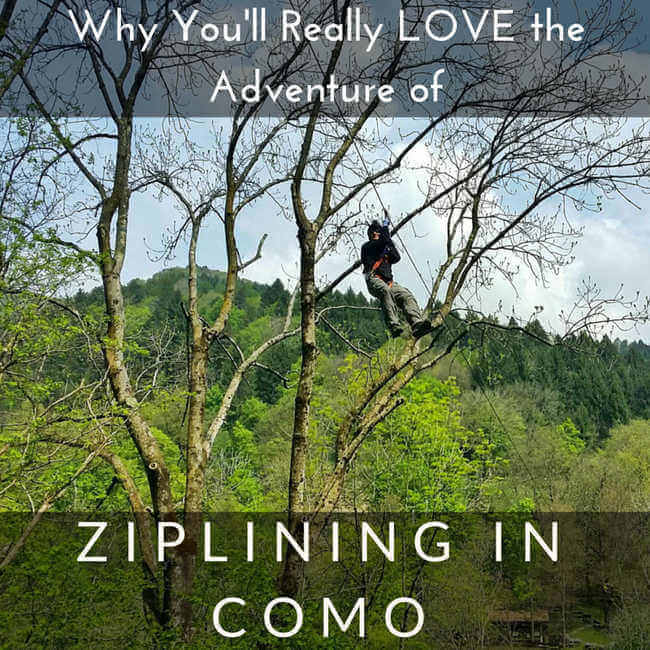 ziplining adventures in Como Italy