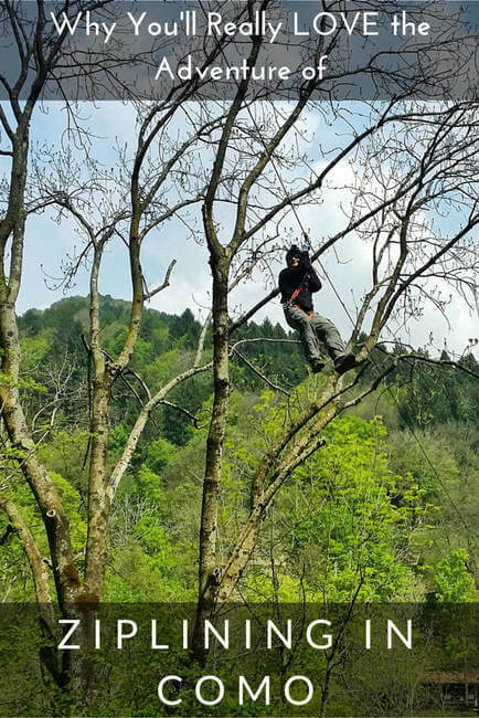 ziplining adventures in Como Italy