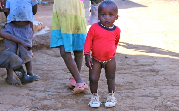 Child at Zulu village, South Africa