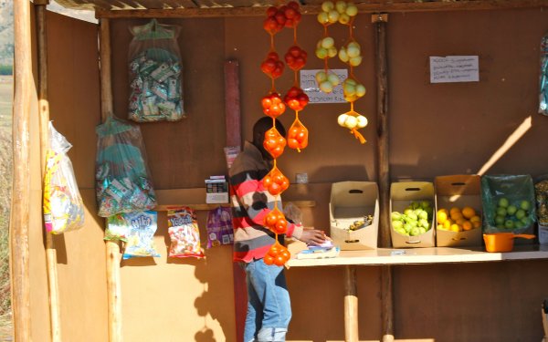 Store at Zulu village, South Africa