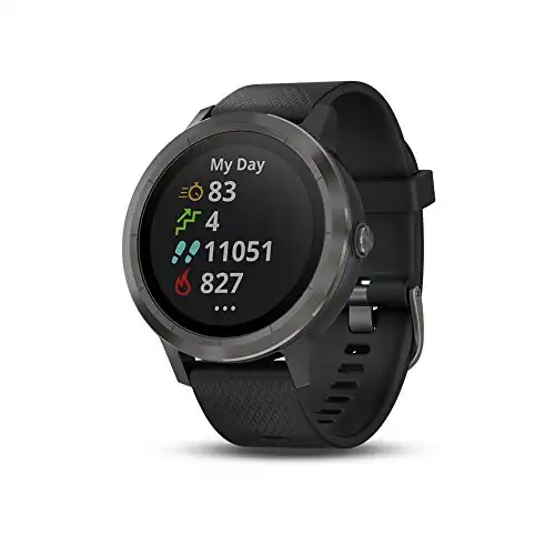 Garmin 010-01769-11 Vívoactive 3, GPS Smartwatch Contactless Payments Built-In Sports Apps, Black/Slate