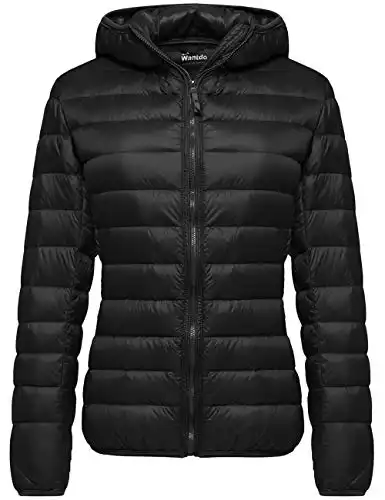 Wantdo Women’s Hooded Packable Ultra Light Weight Short Down Jacket