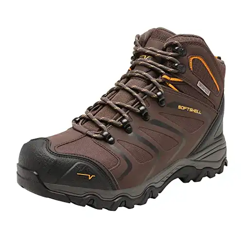 NORTIV 8 Men's 160448_M Brown Black Tan Ankle High Waterproof Hiking Boots Outdoor Lightweight Shoes Trekking Trails Size 11 M US