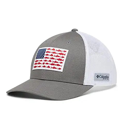 Columbia PFG Fish Flag Mesh Ball Cap