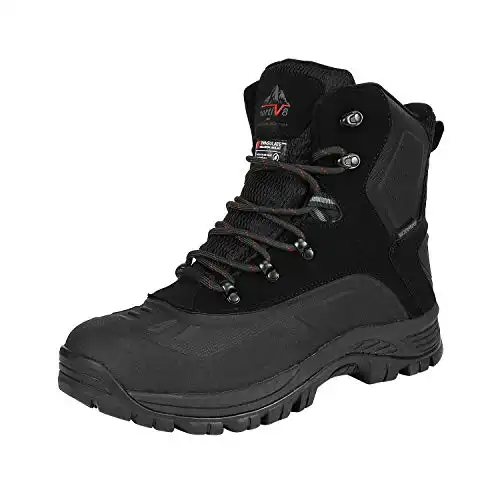 NORTIV 8 Men's Insulated Waterproof Construction Hiking Winter Snow Boots