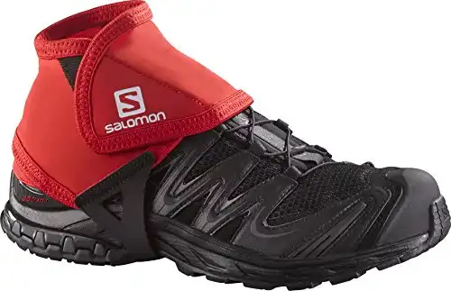 Salomon Low Trail Gaiters, Red, Size 7.5 – 9.5, Bright Red