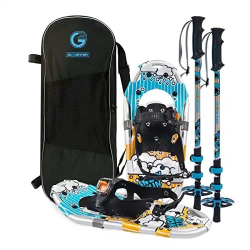 G2 16 Inch Kids Snowshoes Set with Trekking Poles