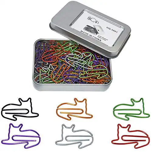 HiQin Cute Kitty Shaped Paper Clips