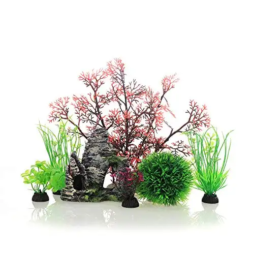 JIH Aquarium Fish Tank Plastic Plants