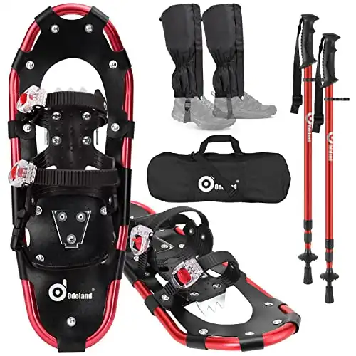 Odoland 4-in-1 Snowshoes Snow Shoes