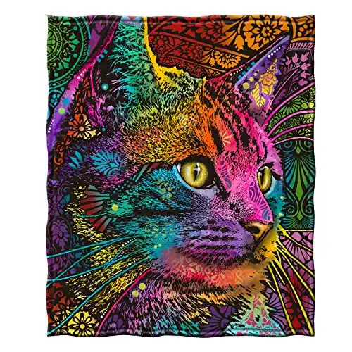 Dawhud Direct Colorful Cat Fleece Blanket