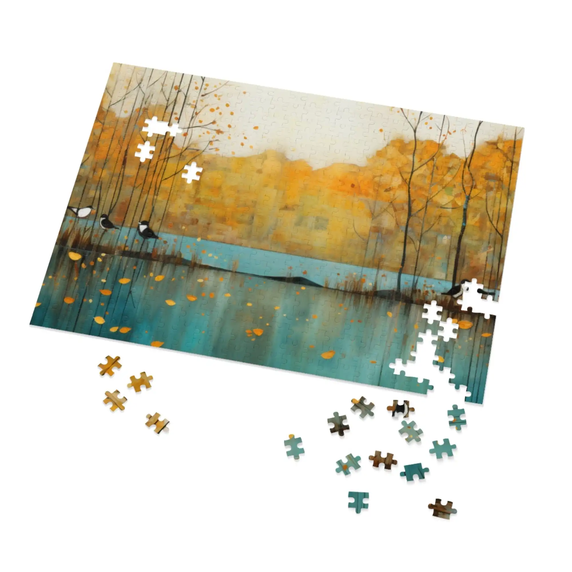 Golden Reflections of Autumn Jigsaw Puzzle 500 or 1000 Pieces