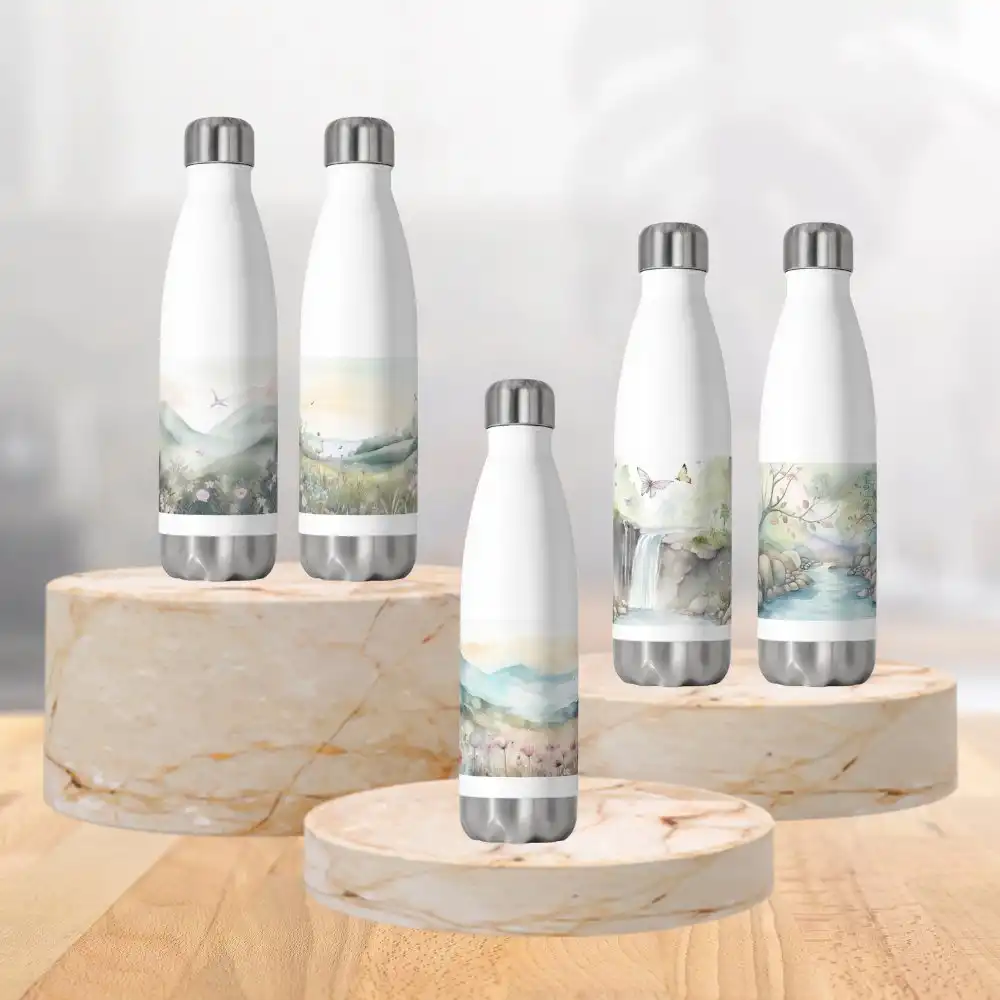 Floral Watercolor Water Bottle for Nature Lovers