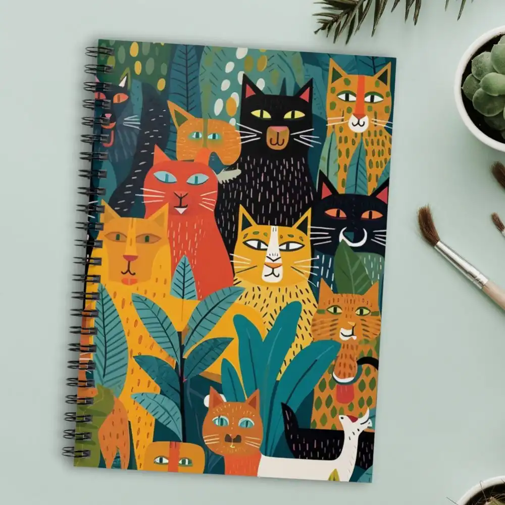 Jungle Cat Spiral Notebook | Your Go-To for Capturing Untamed Dreams