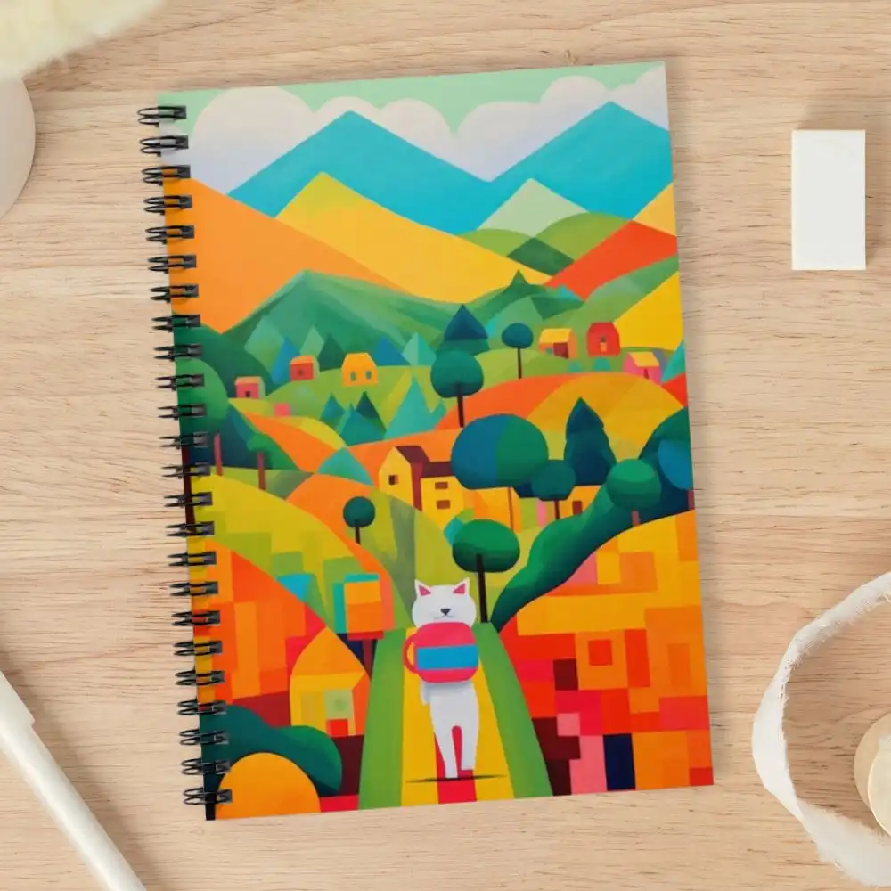 Furry Footprints: Colorful Cat Notebook For Your Untamed Thoughts